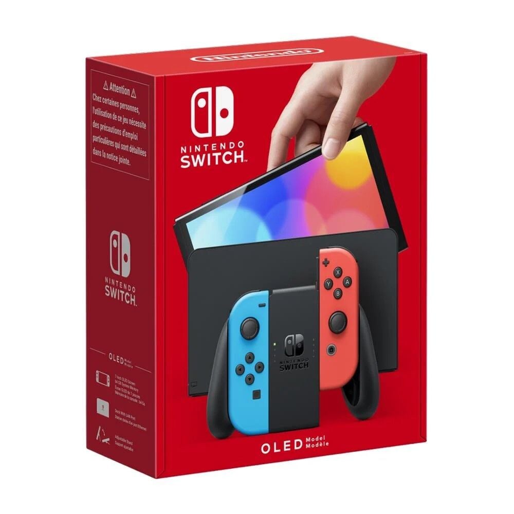 Nintendo Switch Oled 64 Gb Konsol Oled Model Kırmızı Mavi Beyaz Renkli