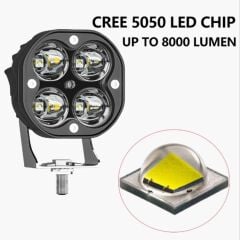 Sarı Beyaz Delici Offroad Motosiklet Traktör Araba Atv Forklift 1 Adet Led Sis Farı Lamba 3inç Işık