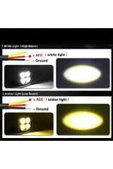 Sarı Beyaz Delici Offroad Motosiklet Traktör Araba Atv Forklift 1 Adet Led Sis Farı Lamba 3inç Işık