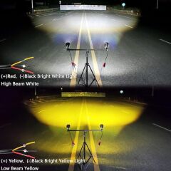 Sarı Beyaz Delici Offroad Motosiklet Traktör Araba Atv Forklift 1 Adet Led Sis Farı Lamba 3inç Işık