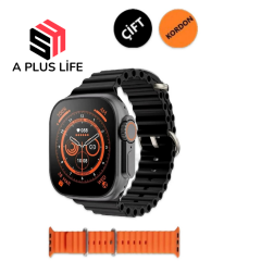 Siyah Watch Akıllı Saat Bluetooth Ultra Akıllı Saat Ios Ve Andorid Uyumlu Smartwatch Spor Ve Sağlık Sensör