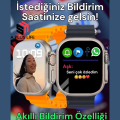 Siyah Watch Akıllı Saat Bluetooth Ultra Akıllı Saat Ios Ve Andorid Uyumlu Smartwatch Spor Ve Sağlık Sensör
