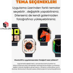 Siyah Watch Akıllı Saat Bluetooth Ultra Akıllı Saat Ios Ve Andorid Uyumlu Smartwatch Spor Ve Sağlık Sensör