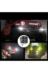 Sarı Beyaz 2 Adet Delici Offroad Tampon Motosiklet Traktör Araba Atv Forklift Led Sis Farı Lamba 3''