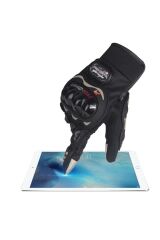Motosiklet Eldiveni Dokunmatik Touch Screen Motor Eldiveni Kemik Ve Avuç Içi Korumalı Uzun Siyah