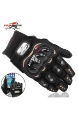 Motosiklet Eldiveni Dokunmatik Touch Screen Motor Eldiveni Kemik Ve Avuç Içi Korumalı Uzun Siyah