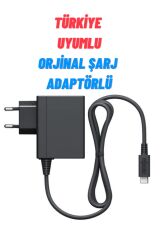 Nintendo Switch  Oled 64 Gb Türkiye Uyumlu Şarj Adaptörlü Konsol - Kırmızı/Mavi