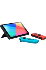 Nintendo Switch  Oled 64 Gb Türkiye Uyumlu Şarj Adaptörlü Konsol - Kırmızı/Mavi