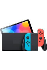 Nintendo Switch Oled 64 Gb Aksesuarlı Konsol - Kırmızı/mavi - Türkiye Uyumlu Şarj Adaptörlü