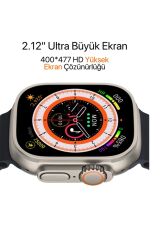 Hk8 Pro Max Akıllı Saat Gerçeğe En Yakın Pusula Aktif, 2 Hediye Kordon Hk8Promax
