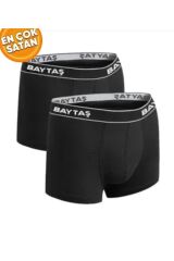 Baytaş Erkek Likralı Boxer 6'lı Paket Karışık Renk 2 Adet Çorap