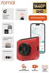 70mai A400 Dashcam 1440p Quad Hd 2k 145° Açılı Gece Görüşlü Araç Kamerası Kırmızı
