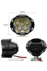 Evrensel 2 Adet Motosiklet Far Scooter Sis Spot Işık Led
