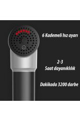 Yeni 2021 Şarjlı Masaj Tabancası Sporcu Masaj Aleti Profesyonel Masaj Cihazı Adaptörüyle Birlikte