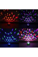 Uzaktan Kumandalı Sese Duyarlı Bluetoothlu Led Küre Disko Topu 6 Lazer Renkli Işıklı