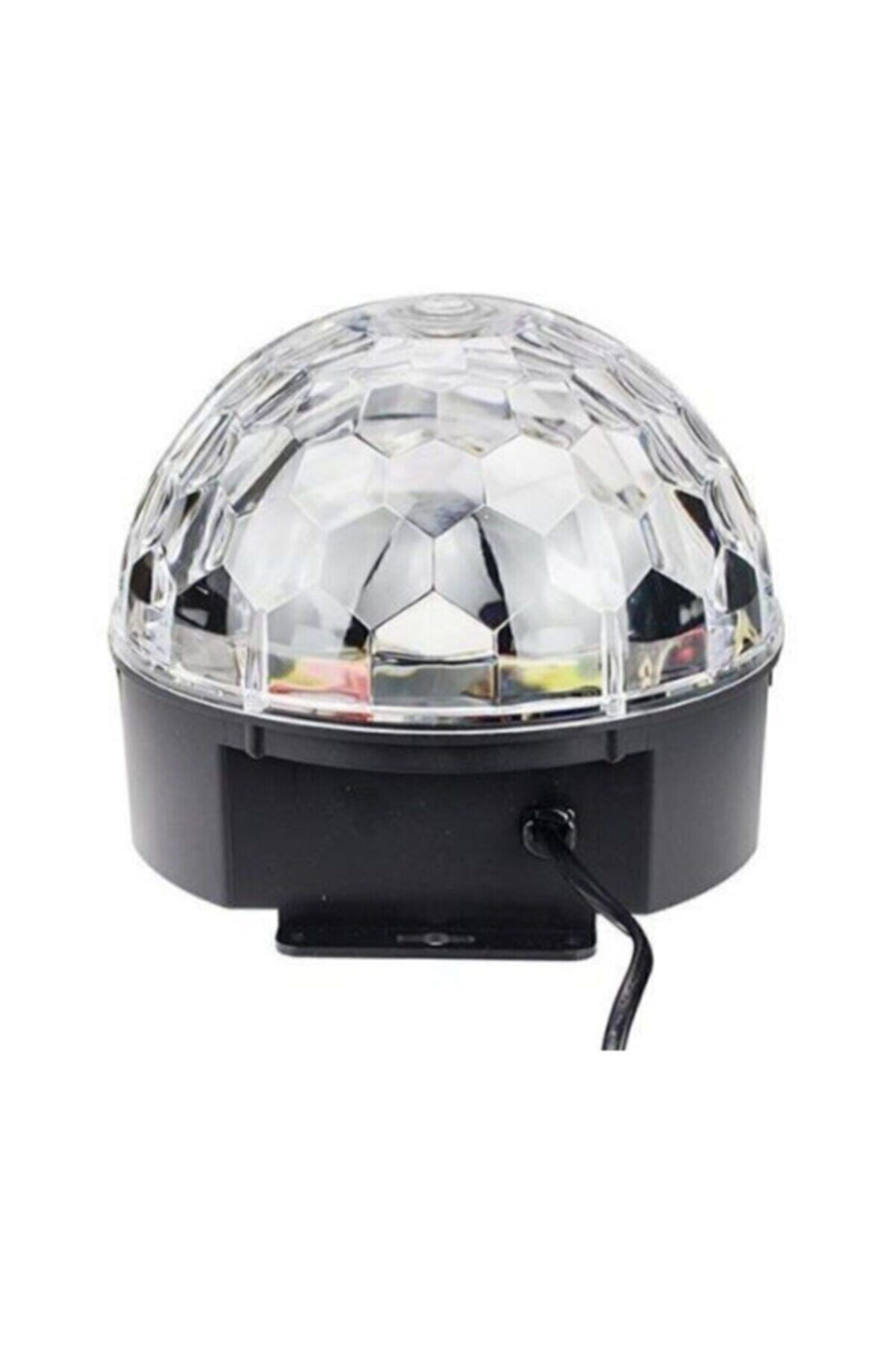 Uzaktan Kumandalı Sese Duyarlı Bluetoothlu Led Küre Disko Topu 6 Lazer Renkli Işıklı