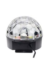Uzaktan Kumandalı Sese Duyarlı Bluetoothlu Led Küre Disko Topu 6 Lazer Renkli Işıklı