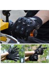Pro Biker Motor - Bisiklet Eldiven Kırmızı Korumalı Elastik Kumaş