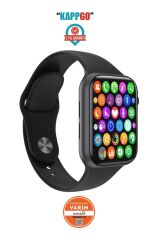 Akıllı Saat Smart Watch Türkçe Menü Arama Cevaplama Modu Sporcu Saati Konuşma Özelliği T500 (Siyah)