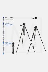 Dıgıpod Professional Kamera Video Tripod 170 Cm Tr-472 615 Mm Profesyonel Çantalı Trıpod