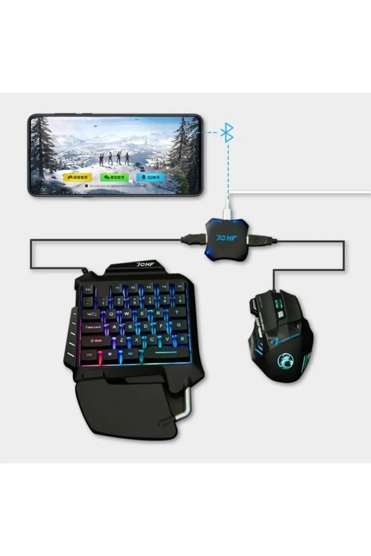 Pubg Oyun Konsolu 3in1-klavye Mouse Bağlayıcı
