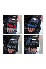 Yarım Parmak Eldiven Bisiklet Motosiklet Pro-biker Siyah-l